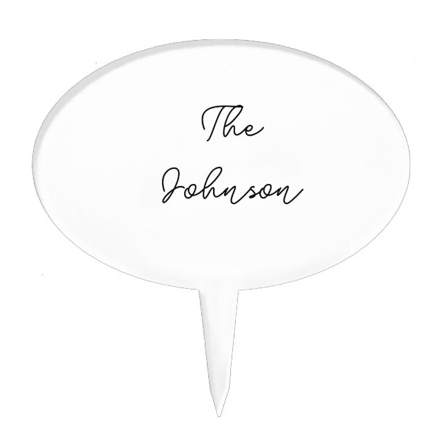 Modern Custom Wedding Mr. & Mrs Gift for Couple Cake Topper (Front)