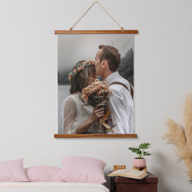Modern Custom Wedding Photo Family Picture Hanging Tapestry (Bedroom)