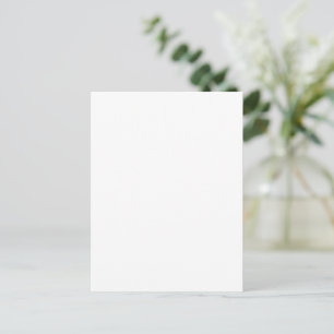 Modern Custom white simple Design Add Photo /Text Invitation Postcard
