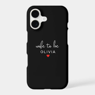 Modern Custom Wife To Be Name Red Love iPhone 17 Case
