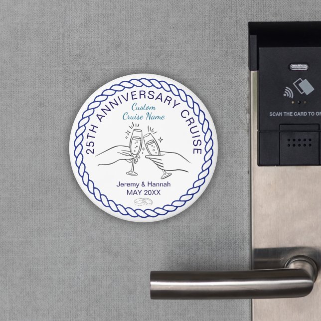 Modern Custom Year Anniversary Cruise Cabin Door Magnet (Modern Custom Year Anniversary Cruise Cabin Door Magnet
)