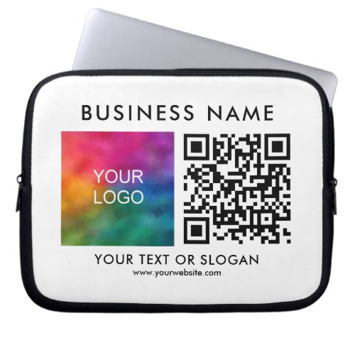 Modern Custom Your QR Code Business Logo Here Laptop Sleeve
