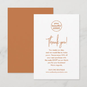 Modern Customer Appreciation Business Thank You Card