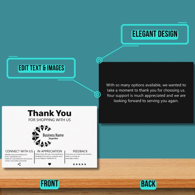 Modern Customer Thank You Business Card (Please enjoy our design and see the others in the collection.)