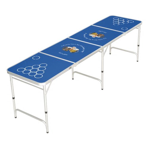 Modern Customizable Blue Beer Pong Table