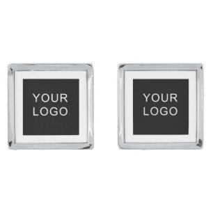 Modern Customizable Business Company Logo Photo Cufflinks