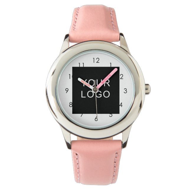 Modern Customizable Business Company Logo  Watch (Front)
