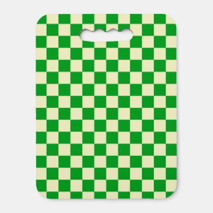 Modern Customizable Checkered Green  Seat Cushion