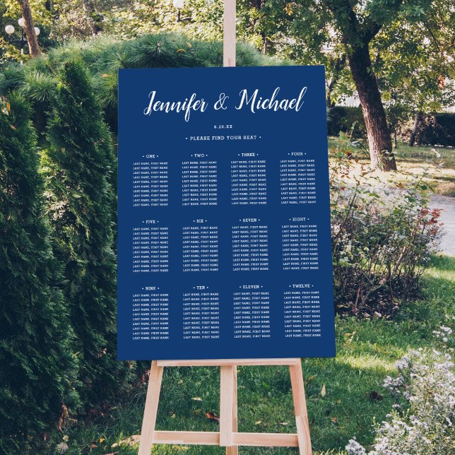 Modern Customizable Colors Wedding Seating Chart  Foam Board (Creator Uploaded)