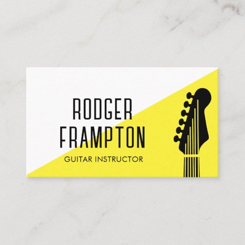 Modern Customizable Electric Guitar Business Card