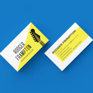 Modern Customizable Electric Guitar Business Card