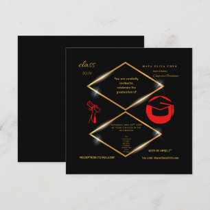 Modern Customizable Graduation Invitation