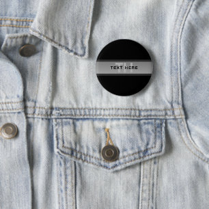 Modern Customizable Layered Text   Black & Grey Button