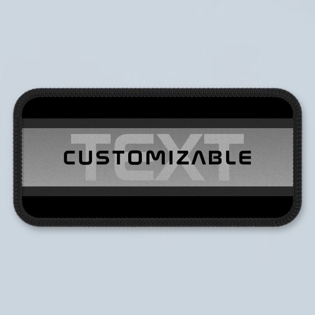 Modern Customizable Layered Text | Black & Grey Patch (Creator Uploaded)