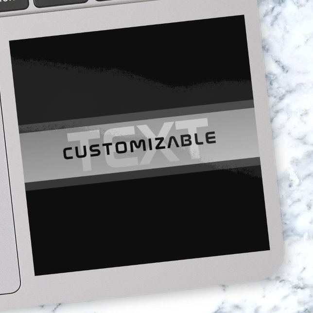 Modern Customizable Layered Text | Black & Grey Sticker (Creator Uploaded)