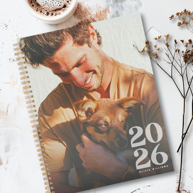 Modern Customize Your Photo 2026 | White Overlay  Planner (Creator Uploaded)