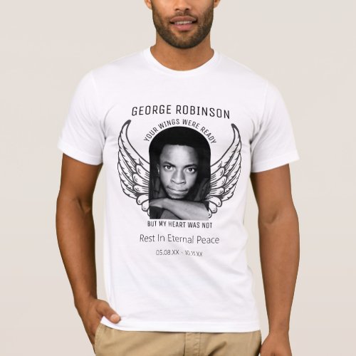 Modern Customized Photo Memorial T_Shirt