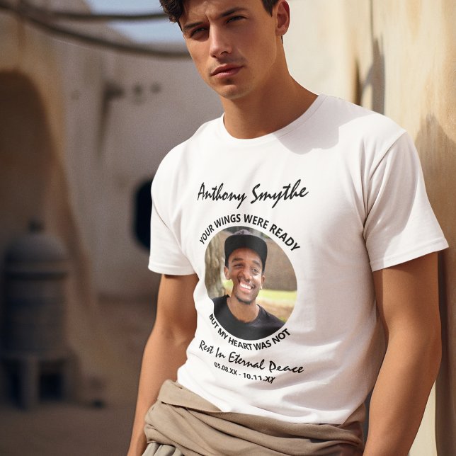 Modern Customized Photo Memorial T-Shirt (Creator Uploaded)
