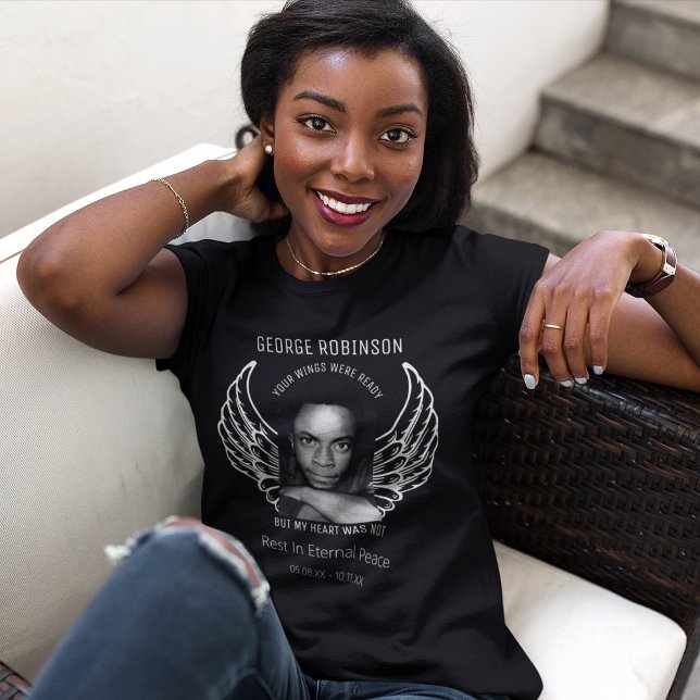 Modern Customized Photo Memorial T-Shirt (Creator Uploaded)