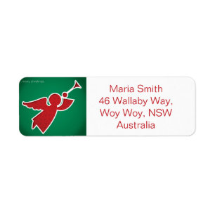 Modern cut out angel label
