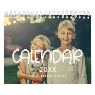 Modern cute 2026 photo calendar