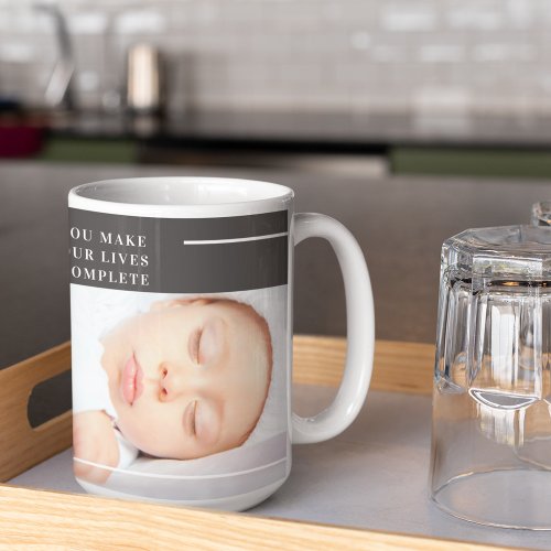 Modern Cute Baby Photo  Beauty Quote Coffee Mug