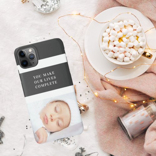 Modern Cute Baby Photo  Beauty Quote iPhone 11Pro Max Case