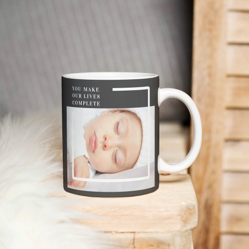 Modern Cute Baby Photo  Beauty Quote Mug