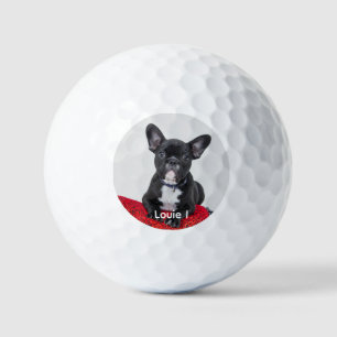 Modern Cute Black French Bulldog Golf Balls