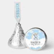 Modern Cute Blue Elephant Boy Baby Shower Hershey®'s Kisses®