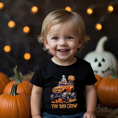 Modern Cute Boo Crew Family Matching Halloween Baby T_Shirt