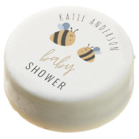Modern Cute Bumble Bee Baby Shower Chocolate Covered Oreo