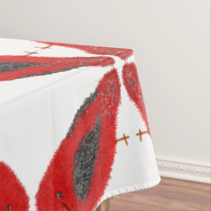 Modern cute cardinal Christmas Tablecloth