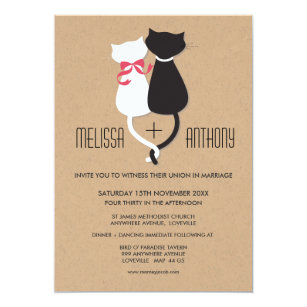 Cat Wedding Invitations Zazzle
