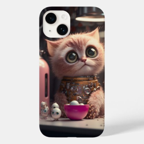 Modern Cute Cat iPhone Case