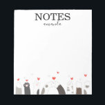 Modern Cute Cat Kitten Calligraphy Script Notepad<br><div class="desc">Modern Cute Cat Kitten Calligraphy Script Notepad</div>