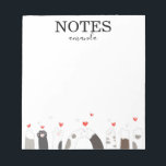 Modern Cute Cat Kitten Calligraphy Script Notepad<br><div class="desc">Modern Cute Cat Kitten Calligraphy Script Notepad</div>