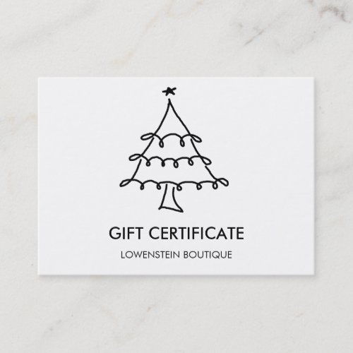 Modern Cute Christmas Trees Gift Certificate