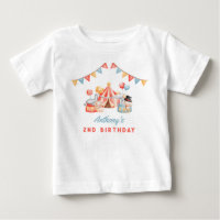 Modern Cute Circus Carnival Fiesta Second Birthday