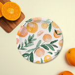 Modern Cute Citrus Orange Baby Shower Paper Plates<br><div class="desc">Modern Cute Citrus Orange Baby Shower Paper Plates</div>