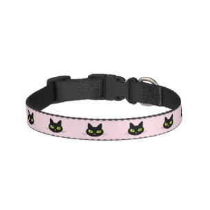 Modern Cute & Cool Black Cat Head Pet Collar