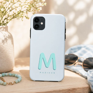 Modern Cute Custom Name Monogram X 11 12 13 iPhone 11 Case