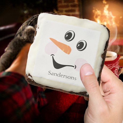 Modern Cute Custom Snowman face  Brownie