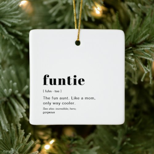 Modern Cute Definition  Ceramic Ornament