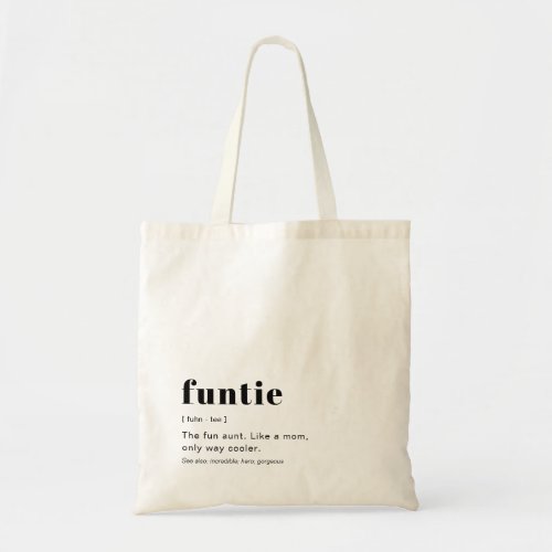 Modern Cute Definition Funtie Tote Bag