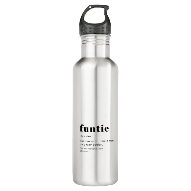 Modern Cute Definition  Stainless Steel Water Bottle (Front)