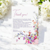 Modern Cute Floral Wildflowers 1st birthday