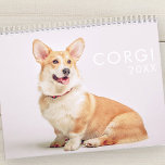 Modern Cute Funny Corgi Dogs Photos Calendar<br><div class="desc">Design is composed of photos of cute Corgi dogs</div>