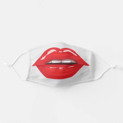 Modern Cute Funny Humor Big Red Lips Adult Cloth Face Mask