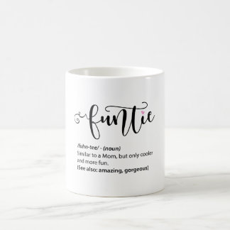 Modern Cute Funtie Definition Auntie Coffee Mug